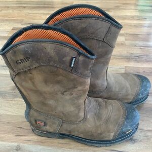 Men's Timberland Boondock Waterproof Pull-On Comp-Toe Work Boots